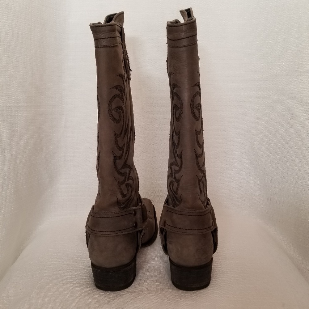 Old Gringo Grey Lanachaz Tall Cowboy Boots 7 - Picture 3 of 8